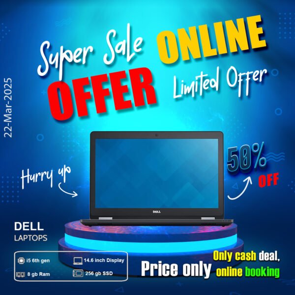 Dell Laptop ( Core i5 6th gen Processor | 8gb ram | 256gb ssd ) ONLY CASH DEAL - Image 2
