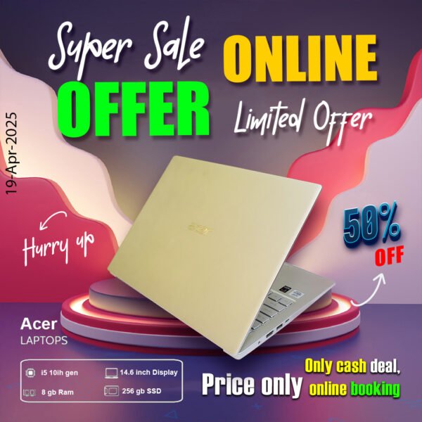 Acer Laptop ( Core i5 10th gen | 8gb ram | 256gb SSD ) ONLY CASH DEAL - Image 2