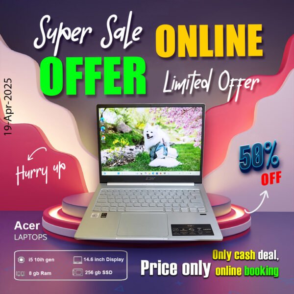 Acer Laptop ( Core i5 10th gen | 8gb ram | 256gb SSD ) ONLY CASH DEAL - Image 3