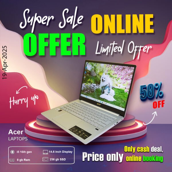 Acer Laptop ( Core i5 10th gen | 8gb ram | 256gb SSD ) ONLY CASH DEAL - Image 4