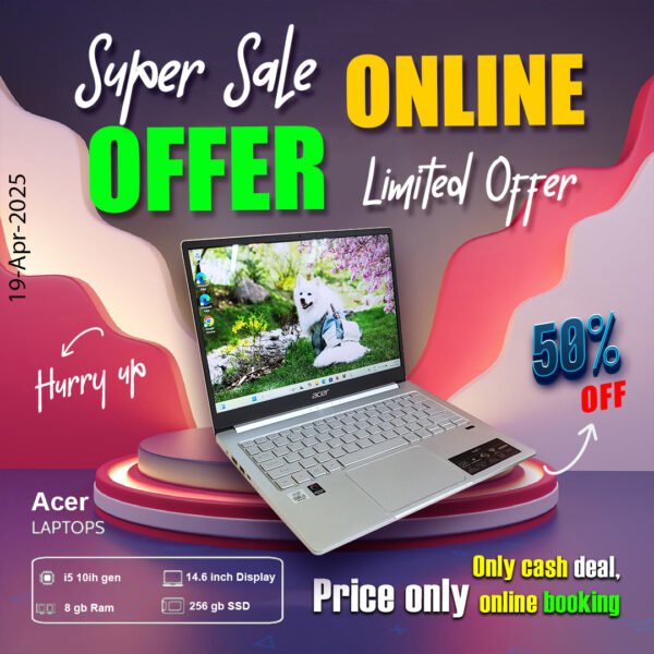Acer Laptop ( Core i5 10th gen | 8gb ram | 256gb SSD ) ONLY CASH DEAL - Image 5