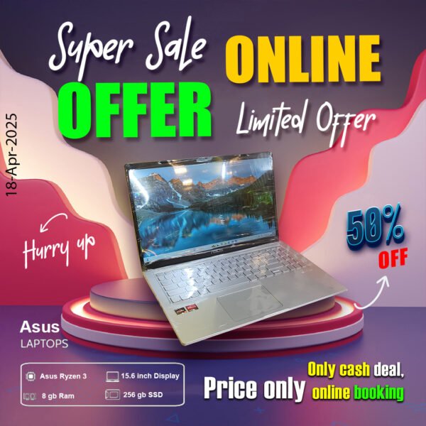 Asus Laptop ( Ryzen 3 Processor | 8gb ram | 256gb ssd) ONLY CASH DEAL