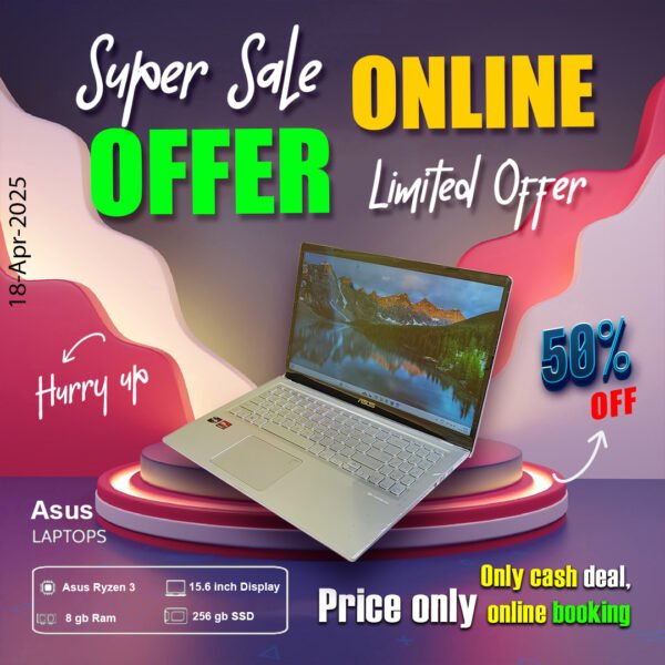 Asus Laptop ( Ryzen 3 Processor | 8gb ram | 256gb ssd) ONLY CASH DEAL - Image 5