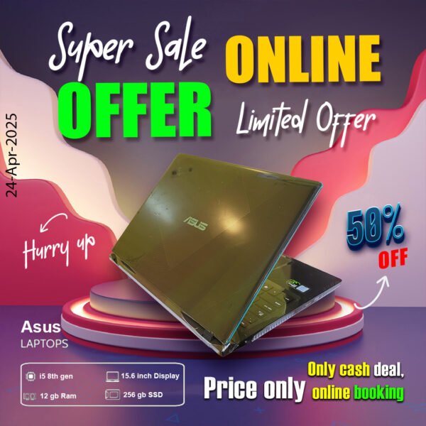 Asus Laptop ( Core i5 8th gen Processor | 12gb ram | 256gb ssd) ONLY CASH DEAL - Image 4