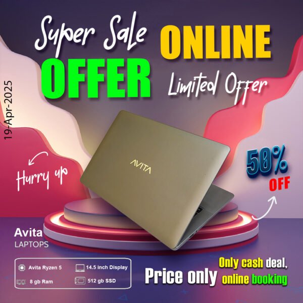 AVITA Laptop ( Ryzen5 Processor | 8gb ram | 512gb SSD ) ONLY CASH DEAL - Image 5