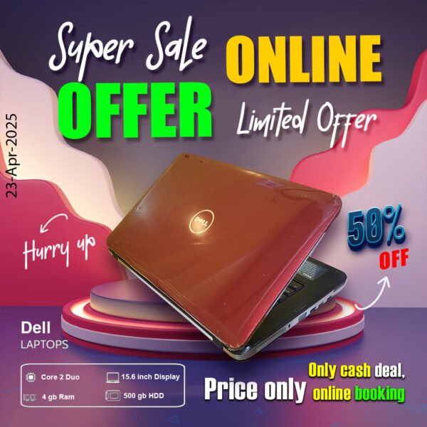 Dell Laptop ( Core 2 Duo Processor | 4gb ram | 500gb Hdd ) ONLY CASH DEAL