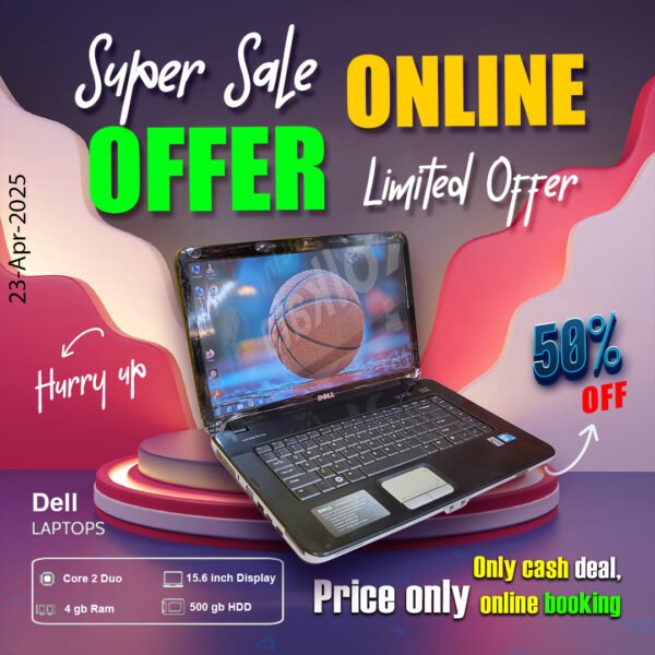 Dell Laptop ( Core 2 Duo Processor | 4gb ram | 500gb Hdd ) ONLY CASH DEAL - Image 3