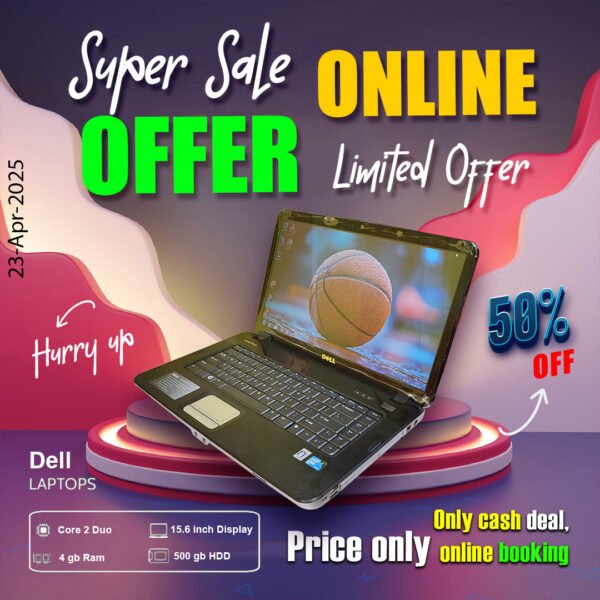 Dell Laptop ( Core 2 Duo Processor | 4gb ram | 500gb Hdd ) ONLY CASH DEAL - Image 4