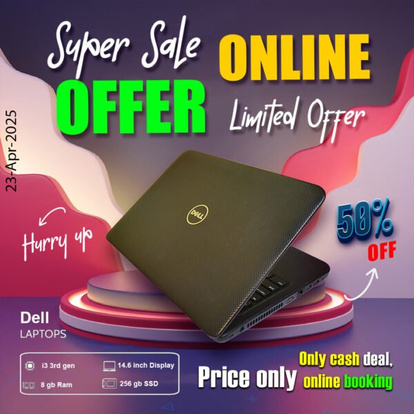 Dell Laptop ( Core i3 3rd gen Processor | 8gb ram | 256gb ssd ) ONLY CASH DEAL - Image 4