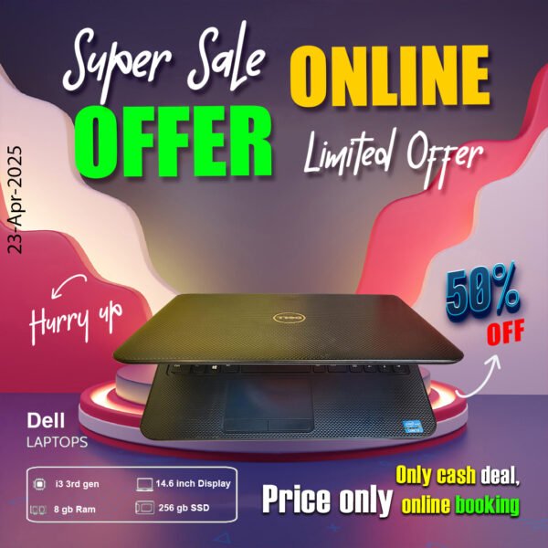 Dell Laptop ( Core i3 3rd gen Processor | 8gb ram | 256gb ssd ) ONLY CASH DEAL - Image 5
