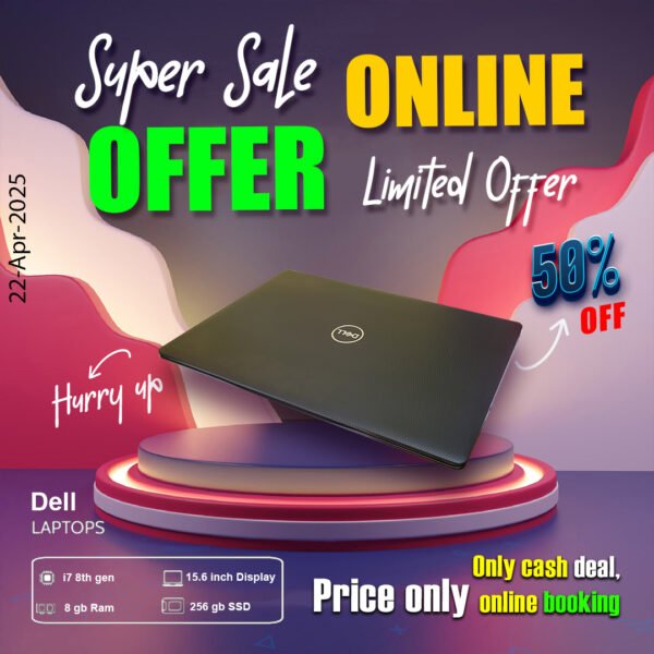 Dell Laptop ( Core i7 8th gen Processor | 8gb ram | 256gb ssd ) ONLY CASH DEAL - Image 5