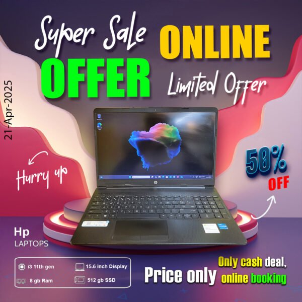 Hp Laptop ( Core i3 11th gen | 8gb ram | 512gb ssd ) ONLY CASH DEAL - Image 3