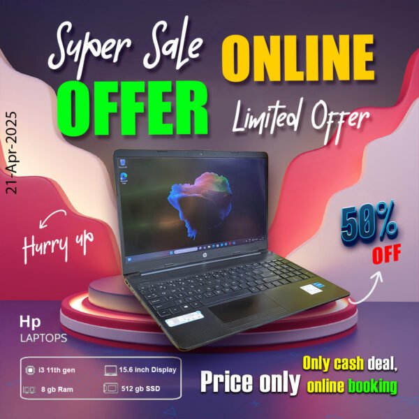 Hp Laptop ( Core i3 11th gen | 8gb ram | 512gb ssd ) ONLY CASH DEAL - Image 4