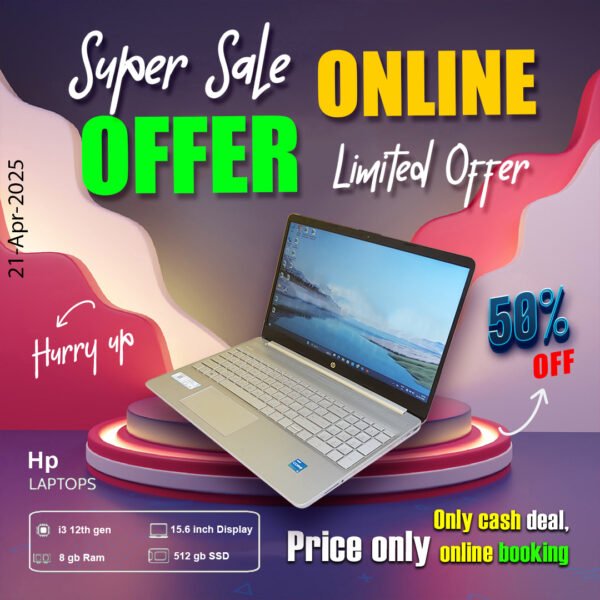 Hp Laptop ( Core i3 12th gen | 8gb ram | 512gb ssd ) ONLY CASH DEAL - Image 2