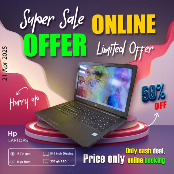 Hp Laptop ( Core i7 7th gen | 8gb ram | 256gb ssd ) ONLY CASH DEAL - Image 3