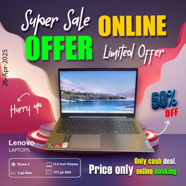 Lenovo Laptop ( Ryzen 5 | 8gb ram | 512gb ssd ) ONLY CASH DEAL - Image 3