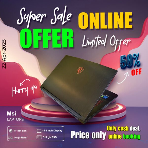 MSI Gaming Laptop ( Core i5 11th gen | 16gb ram | 512gb SSD ) ONLY CASH DEAL - Image 5