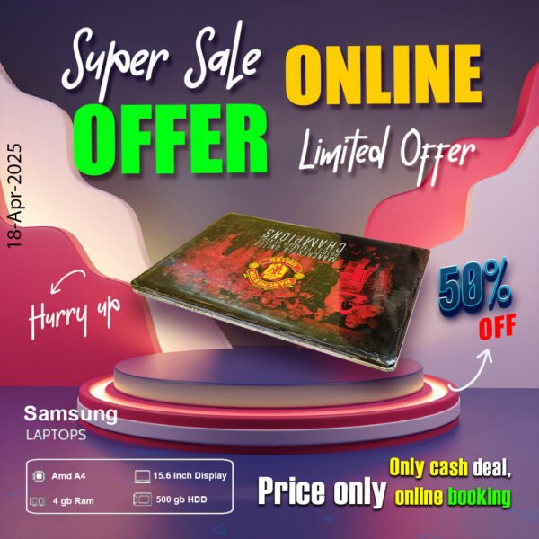 Samsung Laptop ( Amd A4 Processor | 4gb ram | 500gb Hdd) ONLY CASH DEAL - Image 2