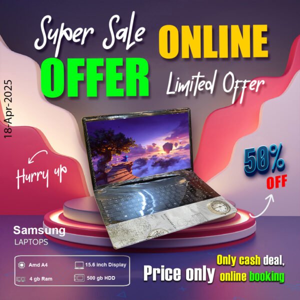 Samsung Laptop ( Amd A4 Processor | 4gb ram | 500gb Hdd) ONLY CASH DEAL - Image 5