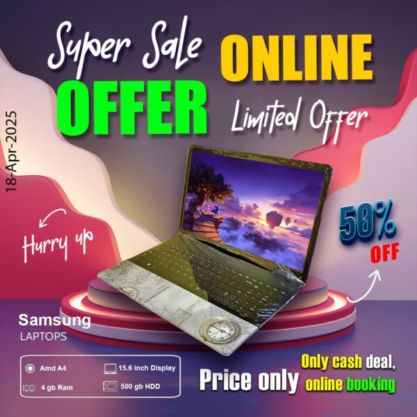 Samsung Laptop ( Amd A4 Processor | 4gb ram | 500gb Hdd) ONLY CASH DEAL