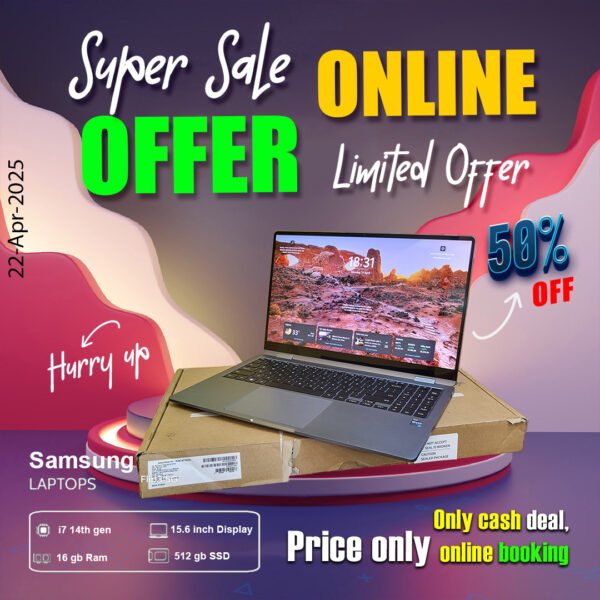 Samsung Laptop ( i7 14th gen Processor | 16gb ram | 512gb ssd) ONLY CASH DEAL - Image 5