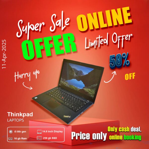 Lenovo Laptop ( Core i5 8th gen | 16gb ram | 256gb ssd ) ONLY CASH DEAL - Image 4
