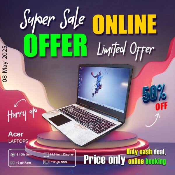 Acer Gaming Laptop ( Core i5 10th gen | 16gb ram | 512gb SSD ) ONLY CASH DEAL - Image 5