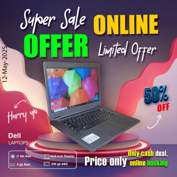 Dell Laptop ( Core i7 5th gen Processor | 8gb ram | 256gb ssd ) ONLY CASH DEAL - Image 2