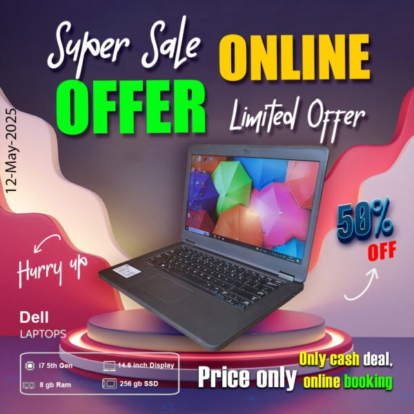 Dell Laptop ( Core i7 5th gen Processor | 8gb ram | 256gb ssd ) ONLY CASH DEAL - Image 3