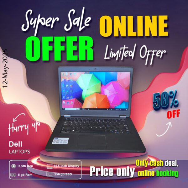 Dell Laptop ( Core i7 5th gen Processor | 8gb ram | 256gb ssd ) ONLY CASH DEAL - Image 4