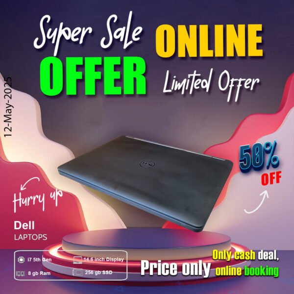 Dell Laptop ( Core i7 5th gen Processor | 8gb ram | 256gb ssd ) ONLY CASH DEAL - Image 5
