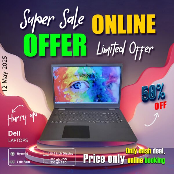 Dell Laptop ( Ryzn5 Processor | 8gb ram | 500gb Hdd + 256gb ssd ) ONLY CASH DEAL - Image 8