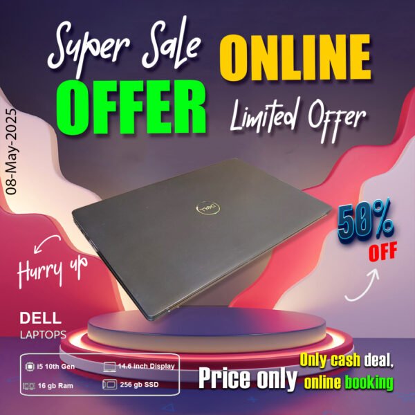 Dell Laptop ( Core i5 10th gen Processor | 16gb ram | 256gb ssd ) ONLY CASH DEAL - Image 3
