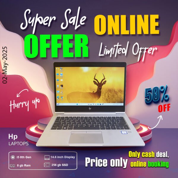 Hp Laptop ( Core i5 8th gen | 8gb ram | 256gb ssd ) ONLY CASH DEAL - Image 3