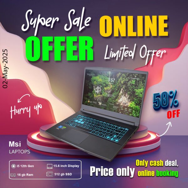 MSI Gaming Laptop ( Core i5 12th gen | 16gb ram | 512gb SSD ) ONLY CASH DEAL - Image 4