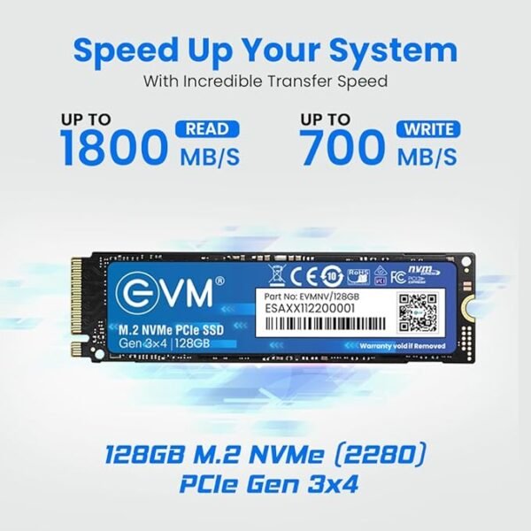 NEW EVM M.2 NVMe Internal SSD (2280) - 1800MB/s Read - PCIe Interface Gen 3x4-4X Faster Than SATA SSD- 5 Year Warranty, (EVMNV/128GB) - Image 4