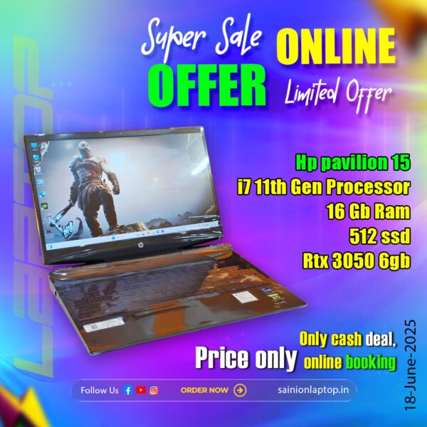 Hp pavilion 15 Gaming Laptop ( Core i7 11th Gen Processor | 16gb ram | 512gb ssd ) ONLY CASH DEAL