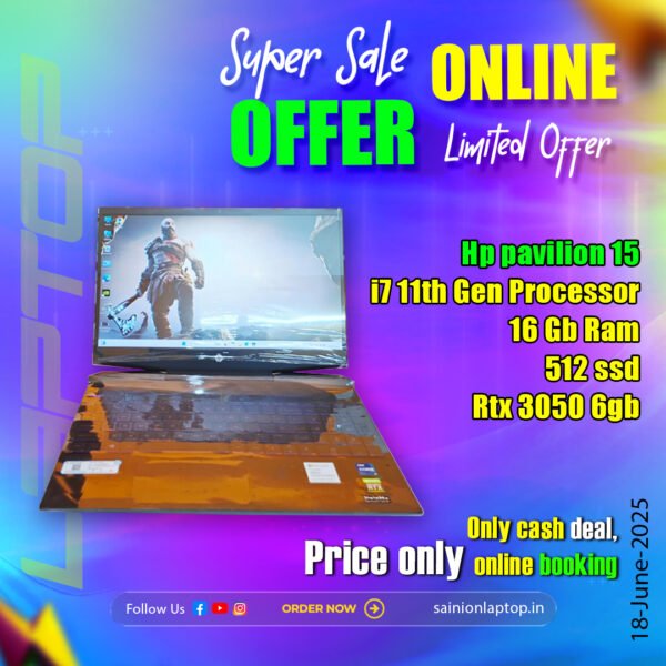 Hp pavilion 15 Gaming Laptop ( Core i7 11th Gen Processor | 16gb ram | 512gb ssd ) ONLY CASH DEAL - Image 2