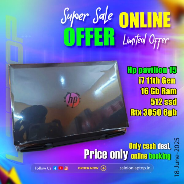 Hp pavilion 15 Gaming Laptop ( Core i7 11th Gen Processor | 16gb ram | 512gb ssd ) ONLY CASH DEAL - Image 3